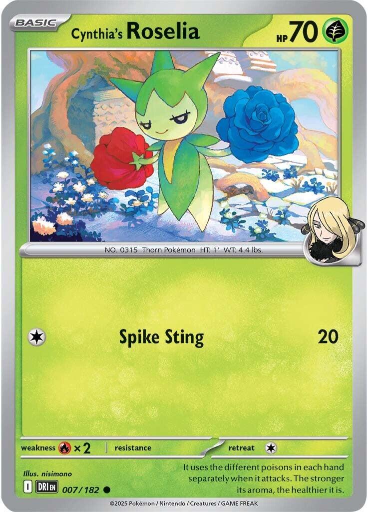 Cynthia's Roselia #7 — Destined Rivals English Pokémon card