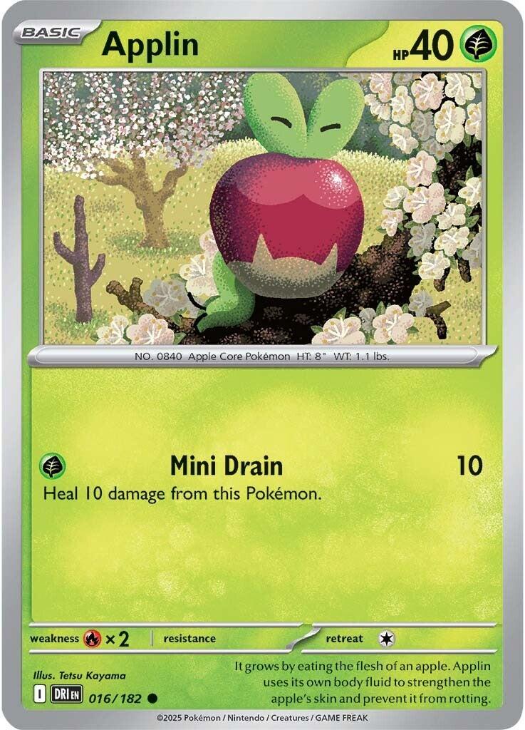 Applin #16 — Destined Rivals English Pokémon card