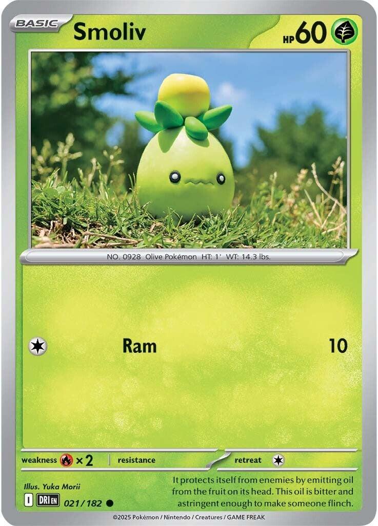 Smoliv #21 — Destined Rivals English Pokémon card