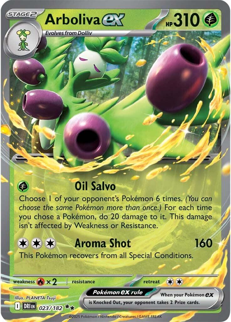 Arboliva ex #23 — Destined Rivals English Pokémon card