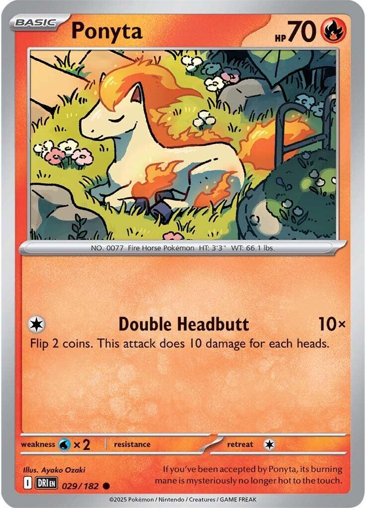 Ponyta #29 — Destined Rivals English Pokémon card