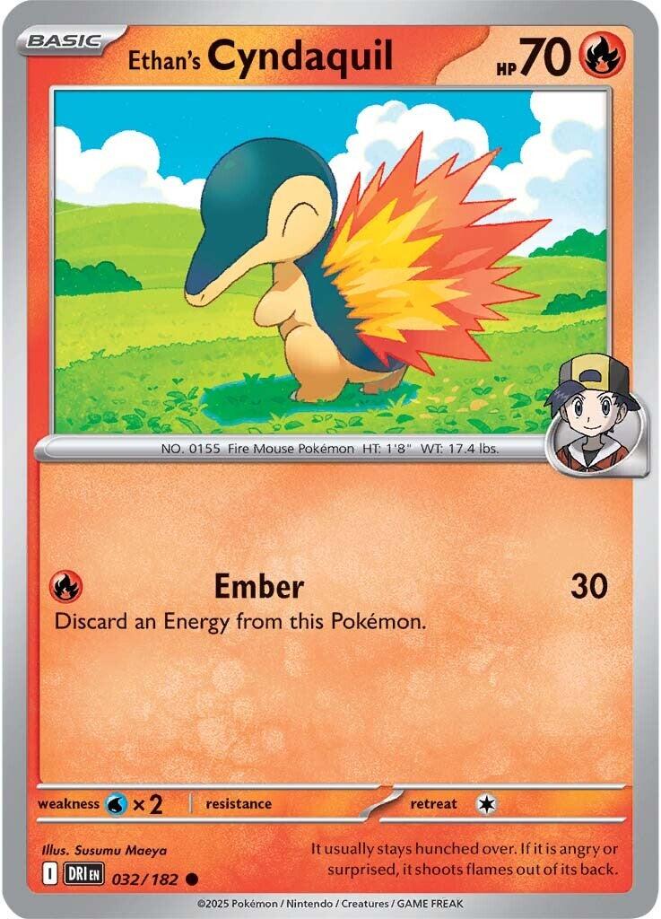 Ethan's Cyndaquil #32 — Destined Rivals English Pokémon card