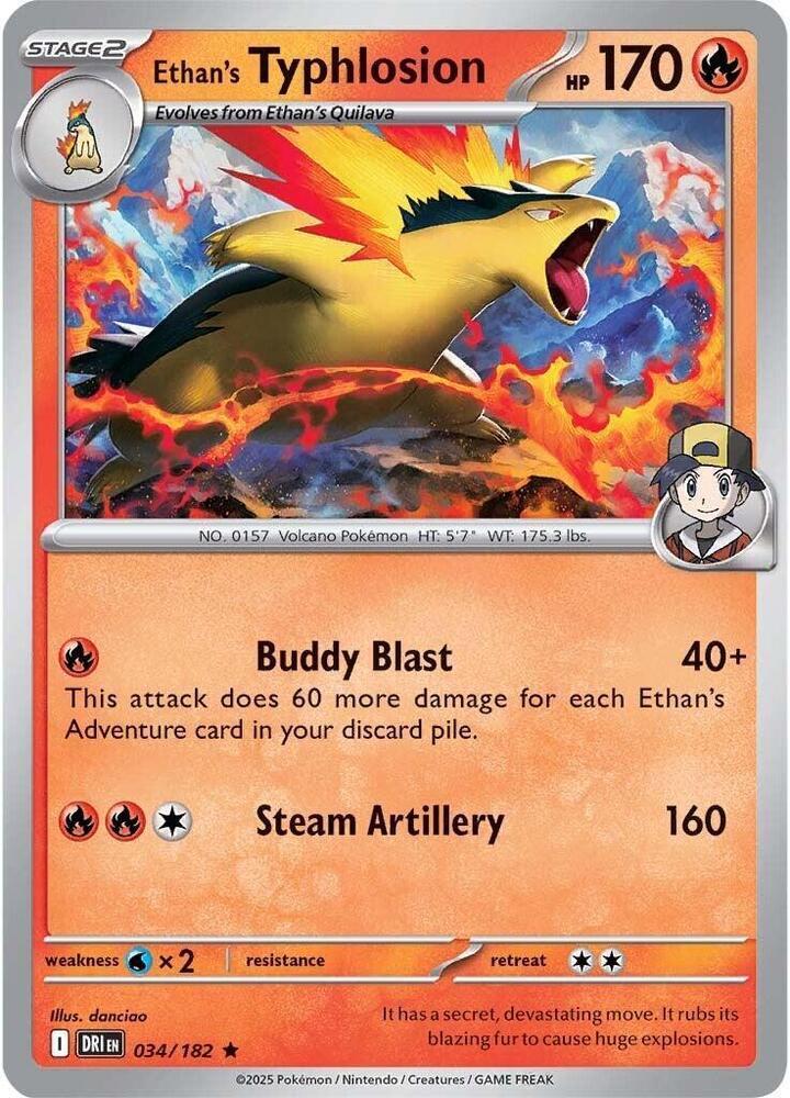 Ethan's Typhlosion #34 — Destined Rivals English Pokémon card