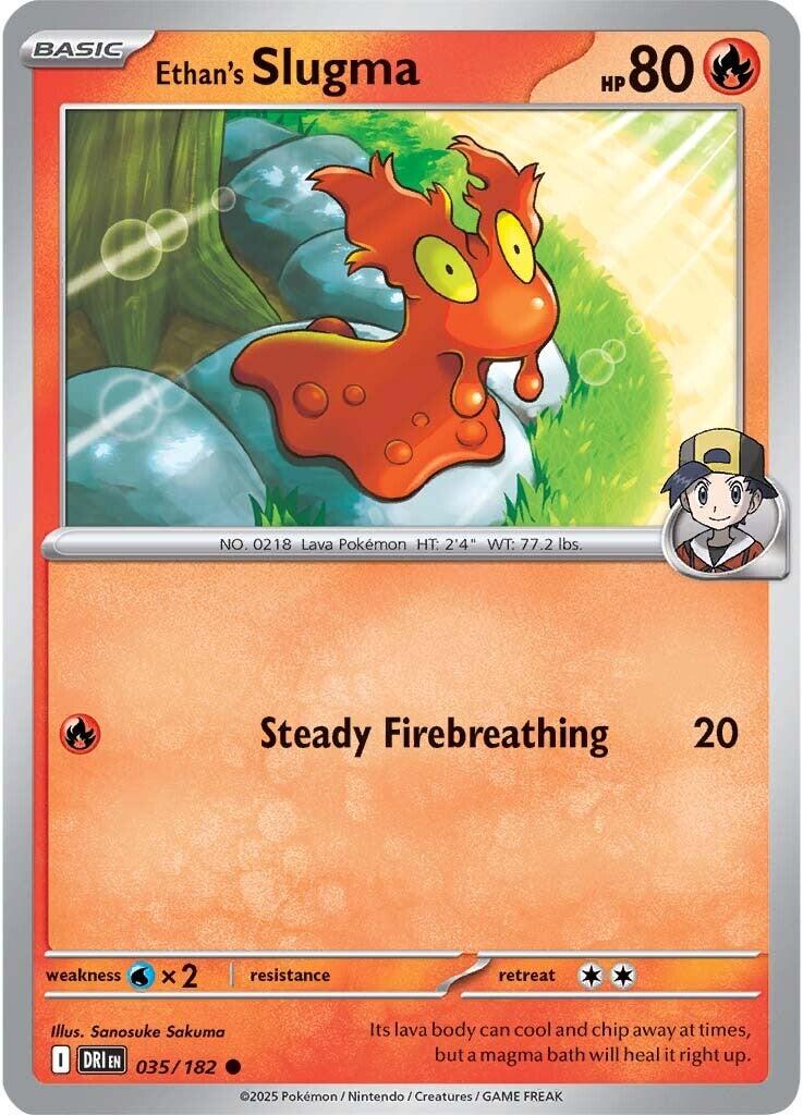 Ethan's Slugma #35 — Destined Rivals English Pokémon card