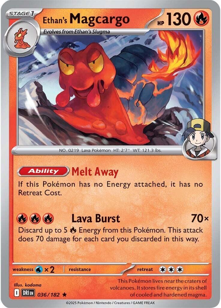 Ethan's Magcargo #36 — Destined Rivals English Pokémon card