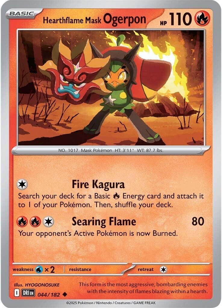 Hearthflame Mask Ogerpon #44 — Destined Rivals English Pokémon card