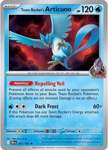 Team Rocket's Articuno #51 — Destined Rivals English Pokémon card
