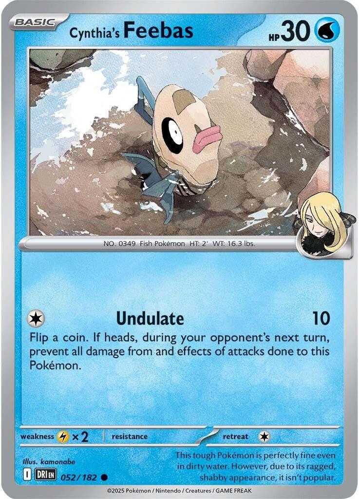 Cynthia's Feebas #52 — Destined Rivals English Pokémon card