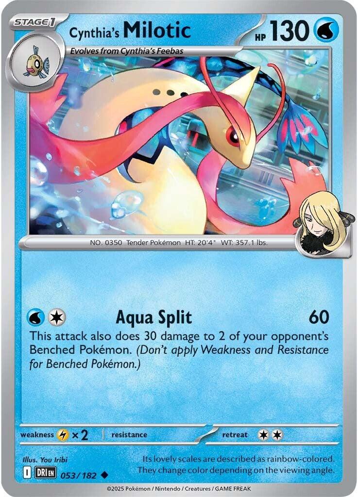 Cynthia's Milotic #53 — Destined Rivals English Pokémon card