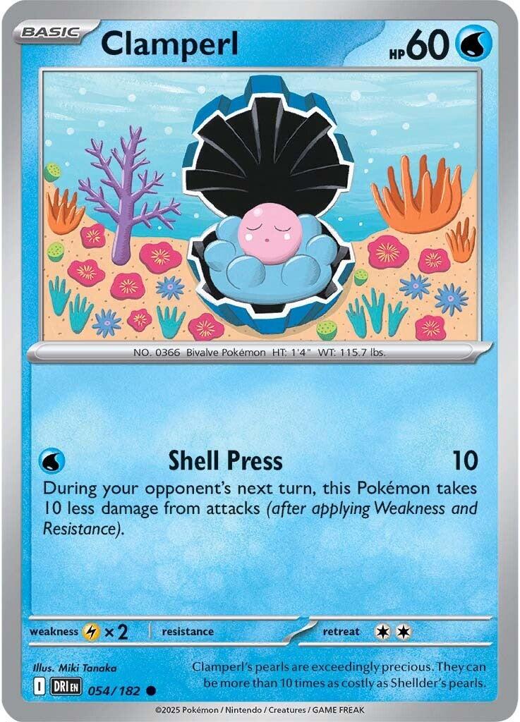 Clamperl #54 — Destined Rivals English Pokémon card