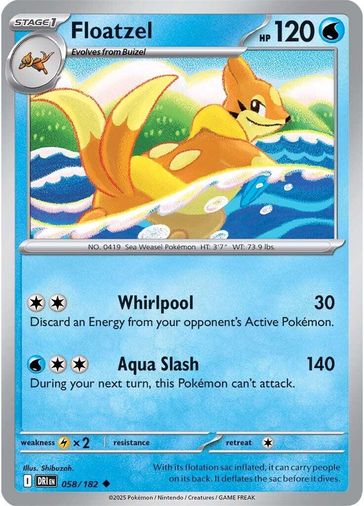 Floatzel #58 — Destined Rivals English Pokémon card