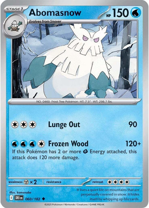 Abomasnow #60 — Destined Rivals English Pokémon card