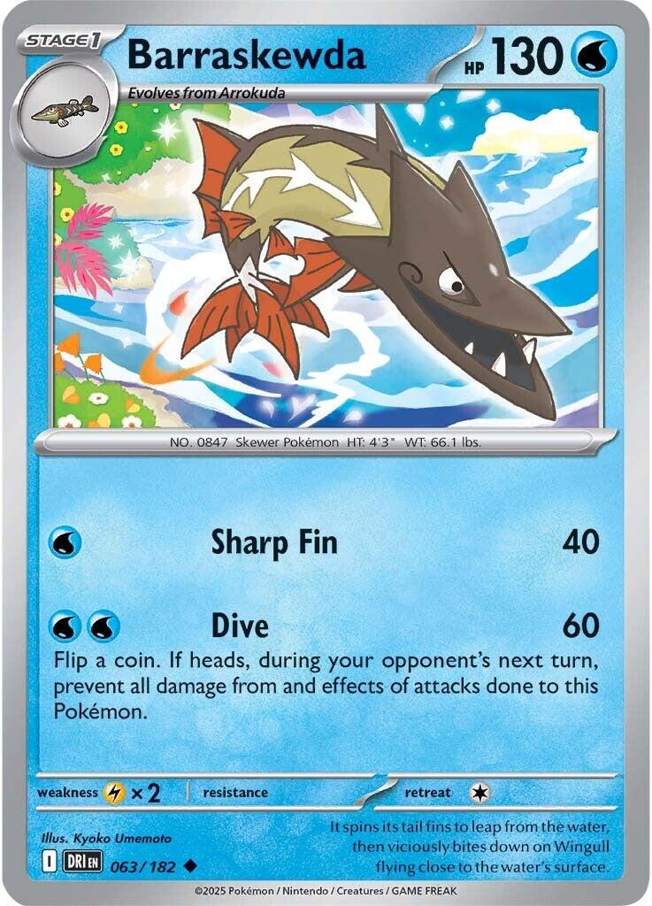 Barraskewda #63 — Destined Rivals English Pokémon card
