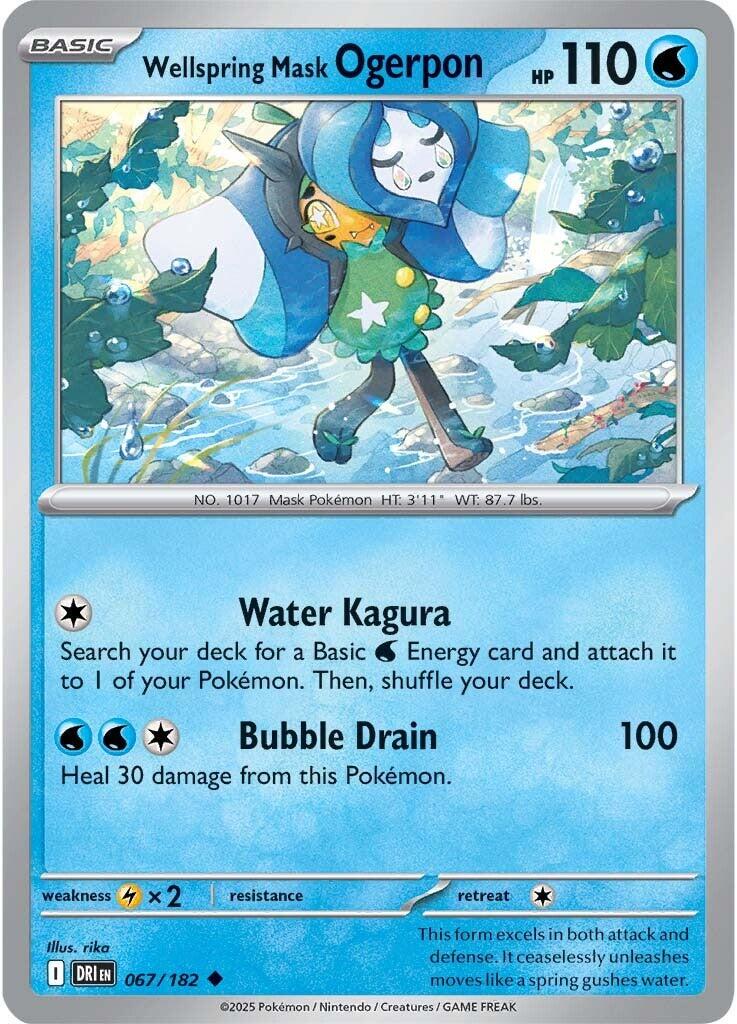 Wellspring Mask Ogerpon #67 — Destined Rivals English Pokémon card