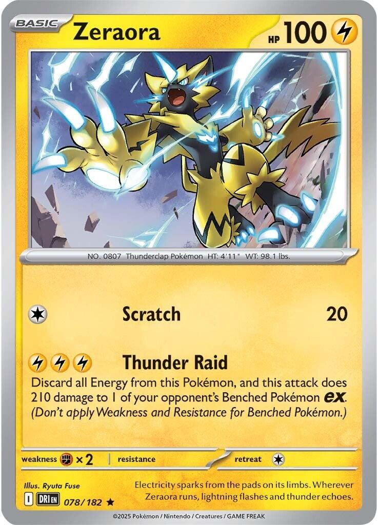 Zeraora #78 — Destined Rivals English Pokémon card