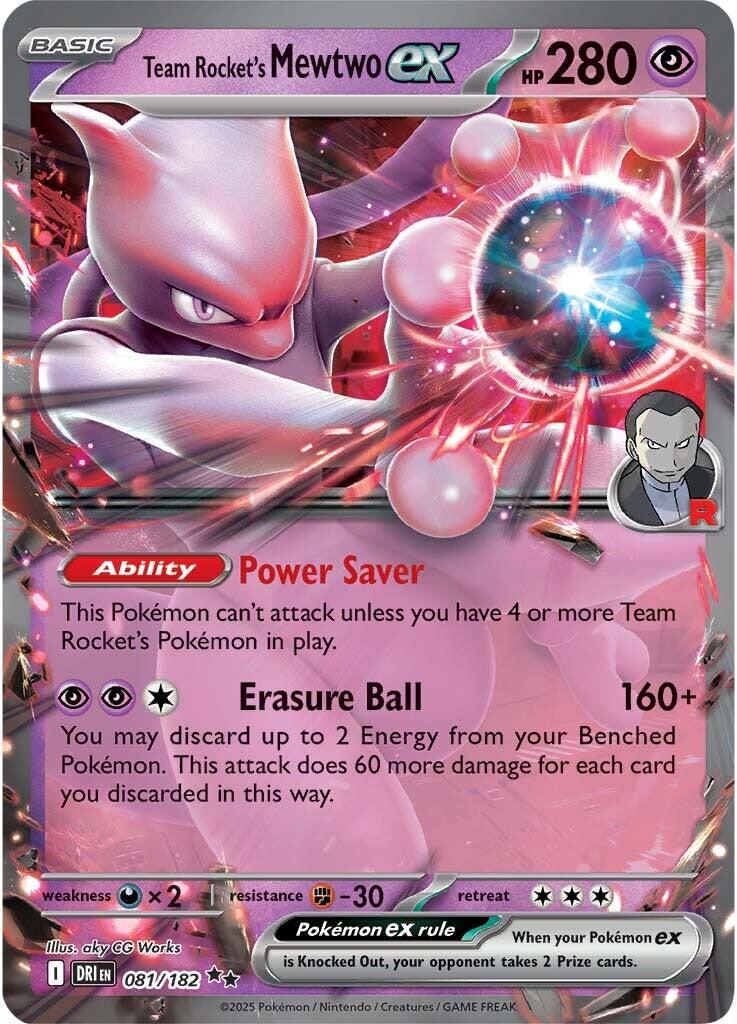 Team Rocket's Mewtwo Ex #81 — Destined Rivals English Pokémon card