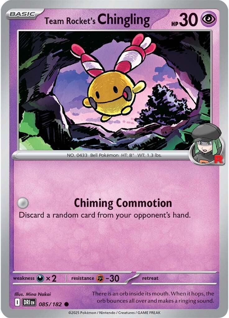 Team Rocket's Chingling #85 — Destined Rivals English Pokémon card