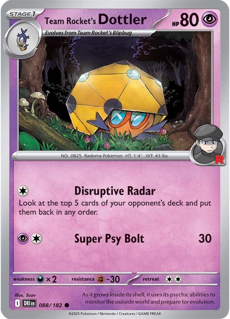 Team Rocket's Dottler #88 — Destined Rivals English Pokémon card