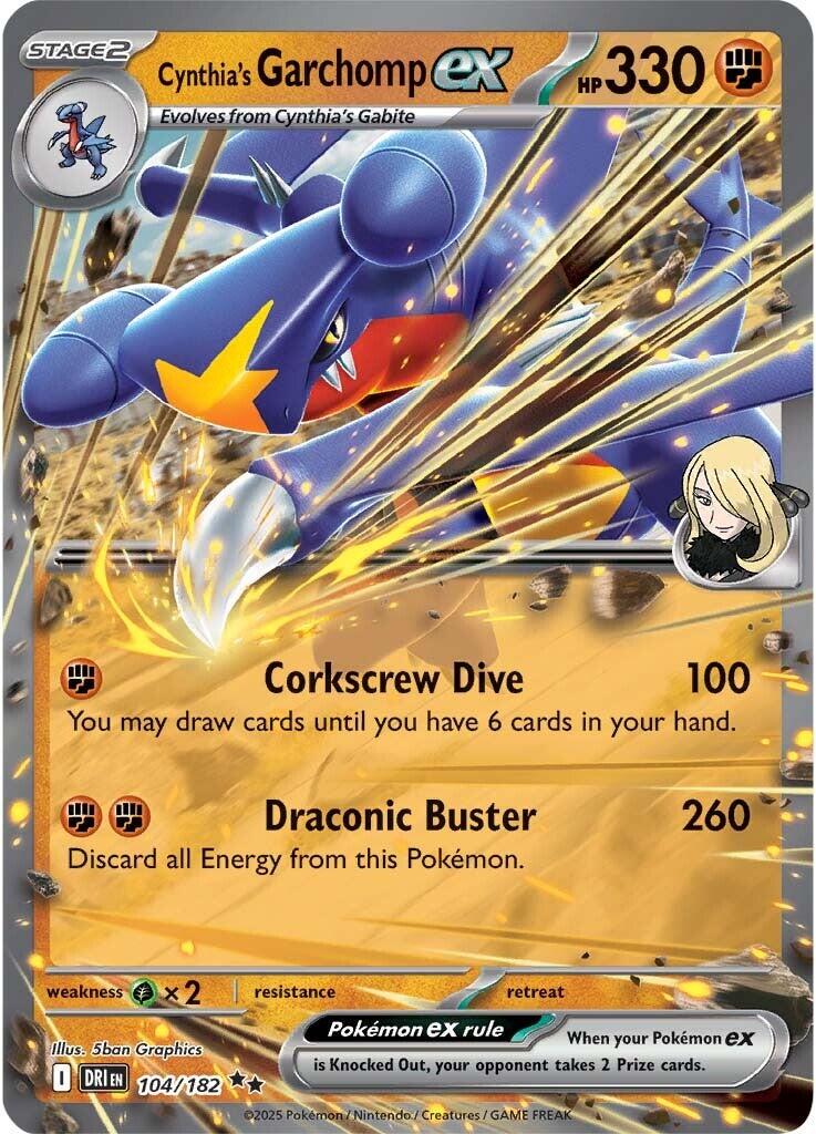 Cynthia's Garchomp ex #104 — Destined Rivals English Pokémon card