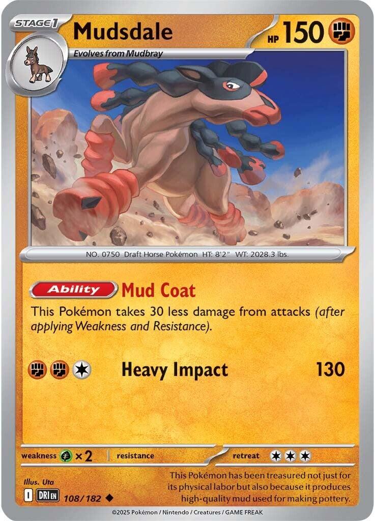 Mudsdale #108 — Destined Rivals English Pokémon card