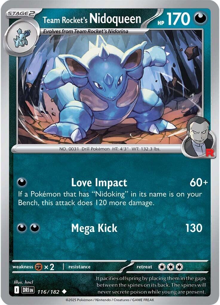 Team Rocket's Nidoqueen #116 — Destined Rivals English Pokémon card
