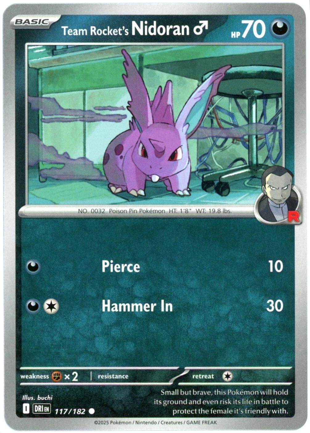 Team Rocket's Nidoran #117 — Destined Rivals English Pokémon card