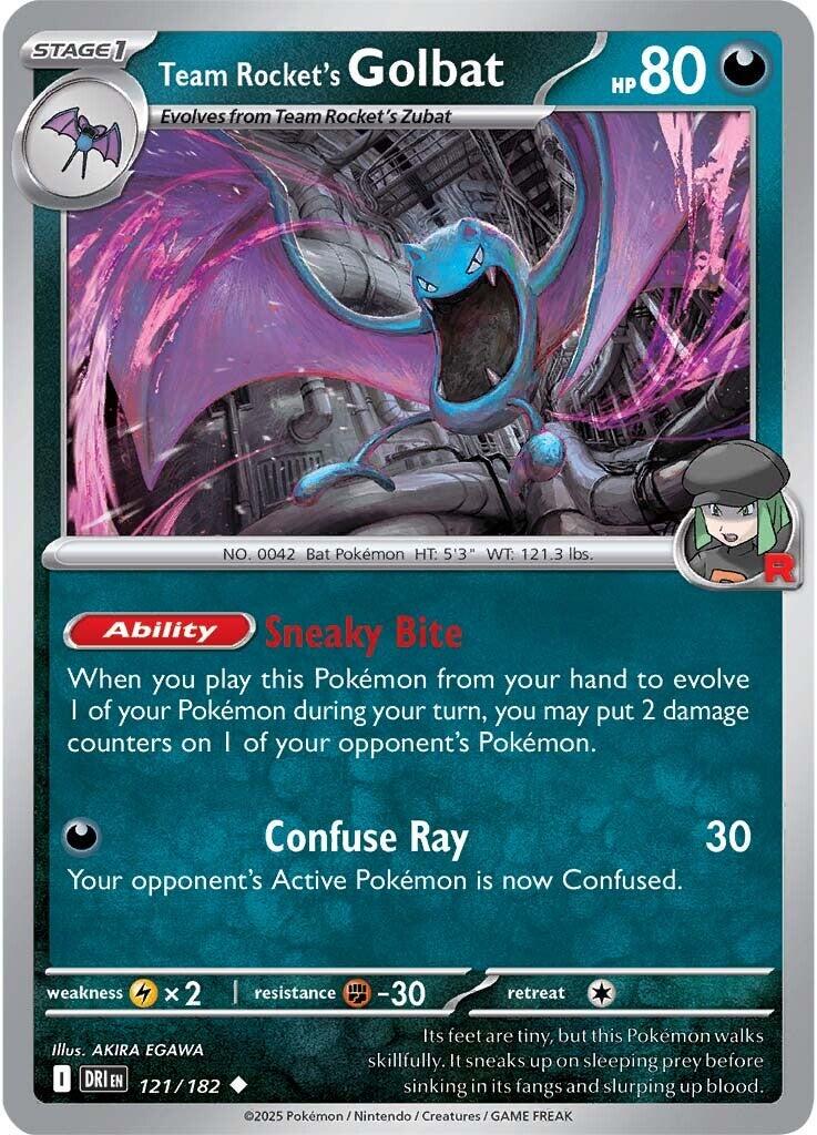 Team Rocket's Golbat #121 — Destined Rivals English Pokémon card