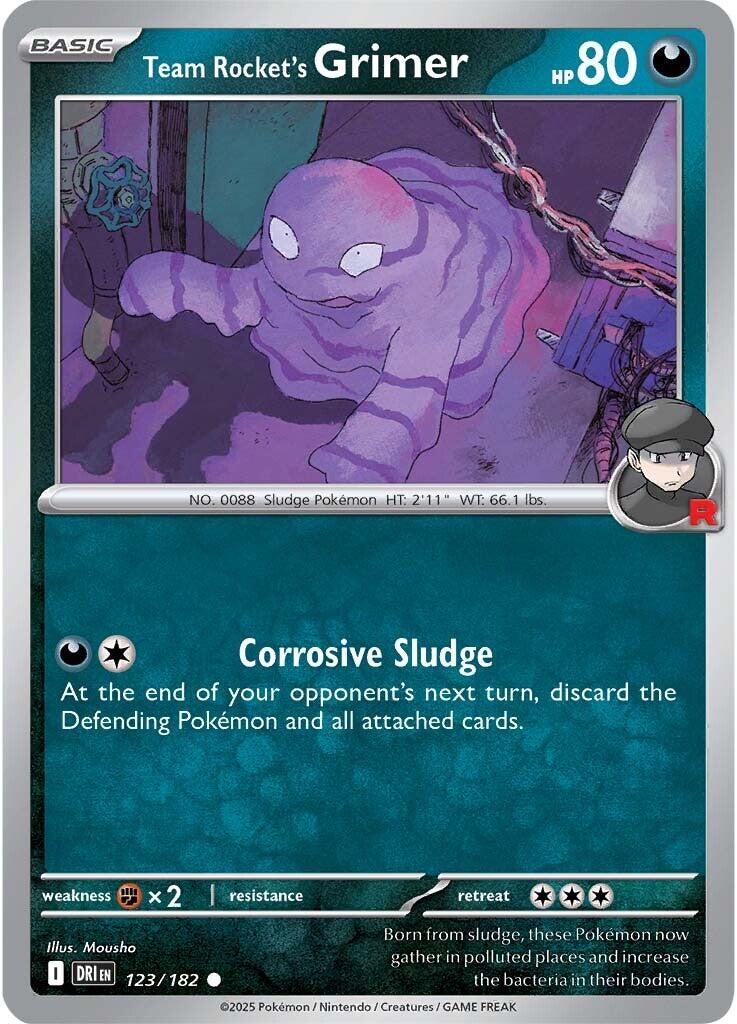 Team Rocket's Grimer #123 — Destined Rivals English Pokémon card