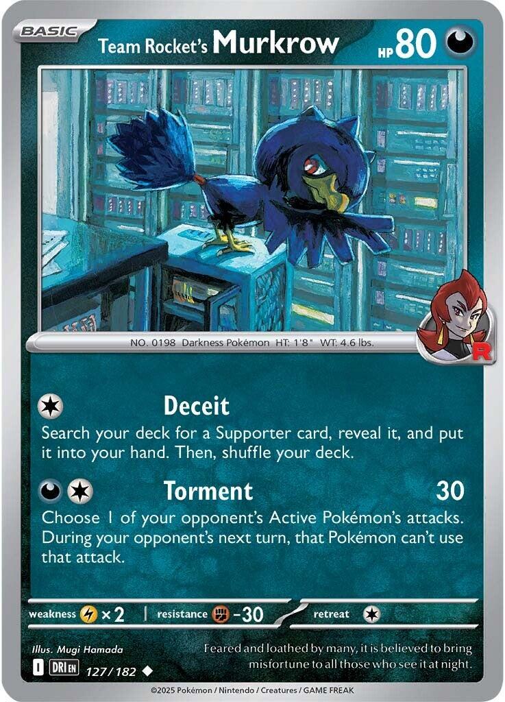 Team Rocket's Murkrow #127 — Destined Rivals English Pokémon card