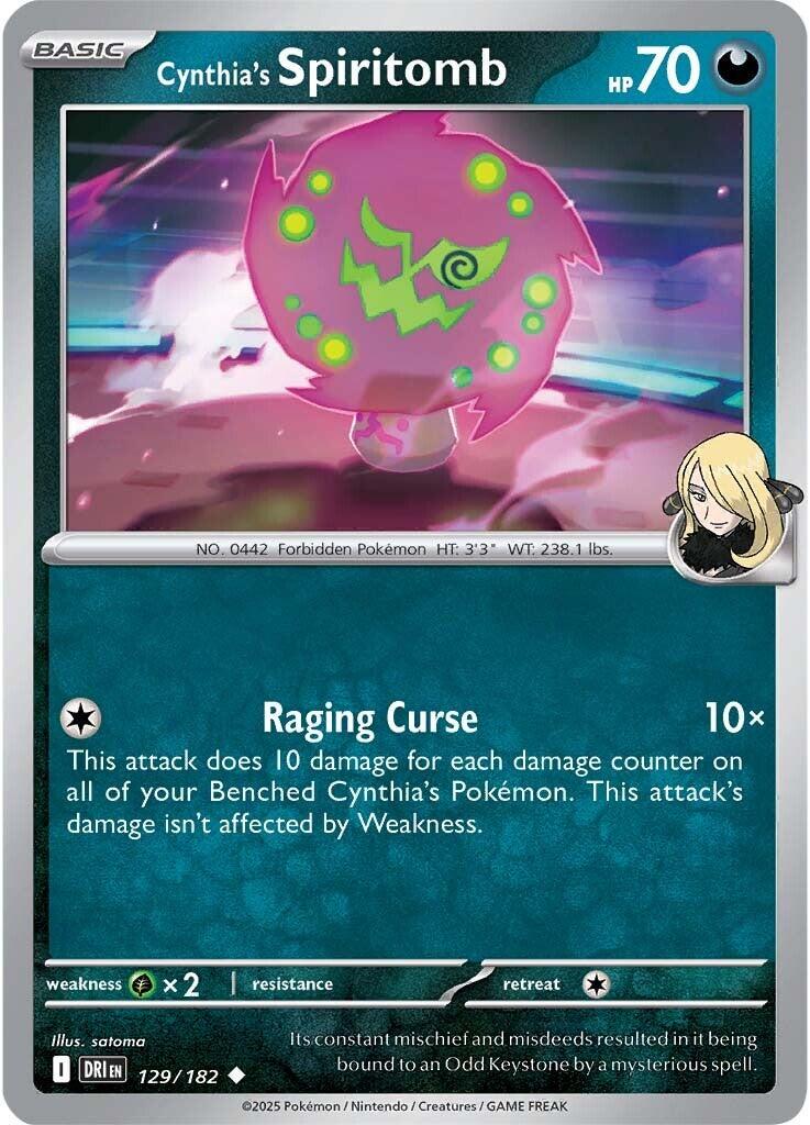 Cynthia's Spiritomb #129 — Destined Rivals English Pokémon card