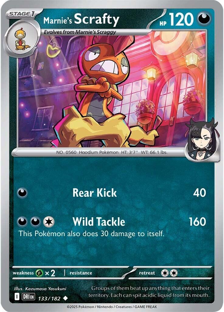 Marnie's Scrafty #133 — Destined Rivals English Pokémon card