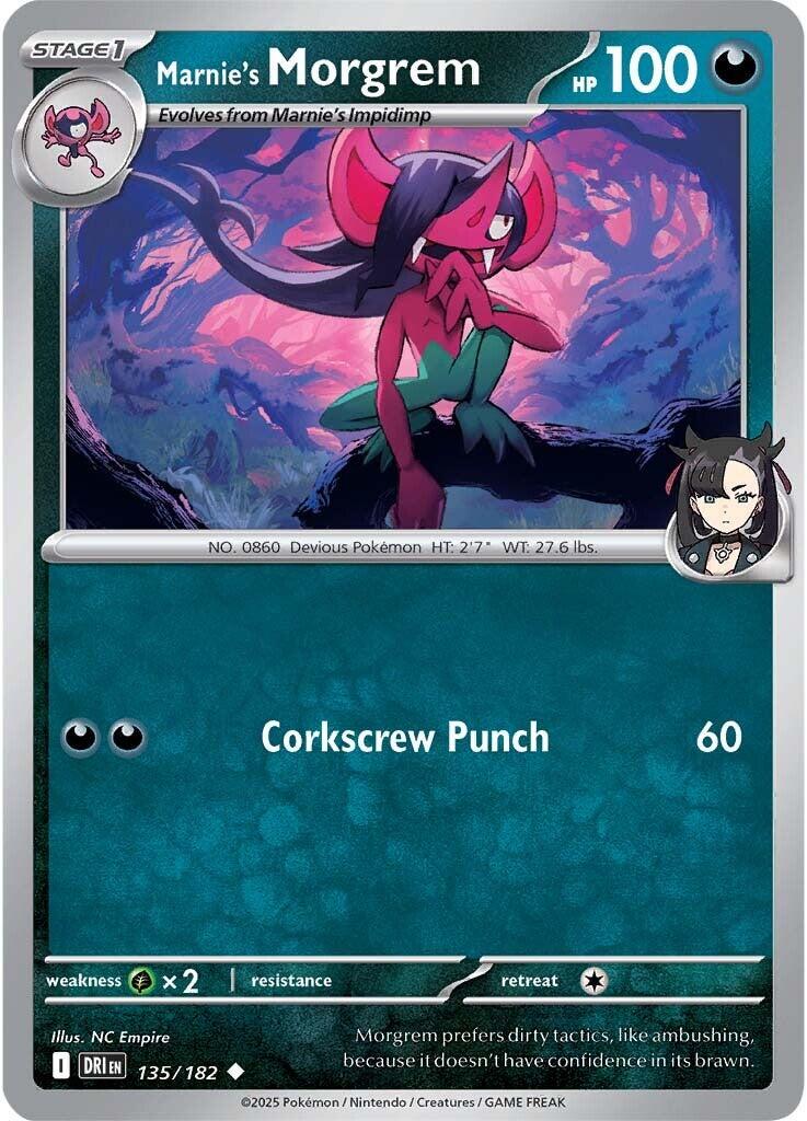 Marnie's Morgrem #135 — Destined Rivals English Pokémon card