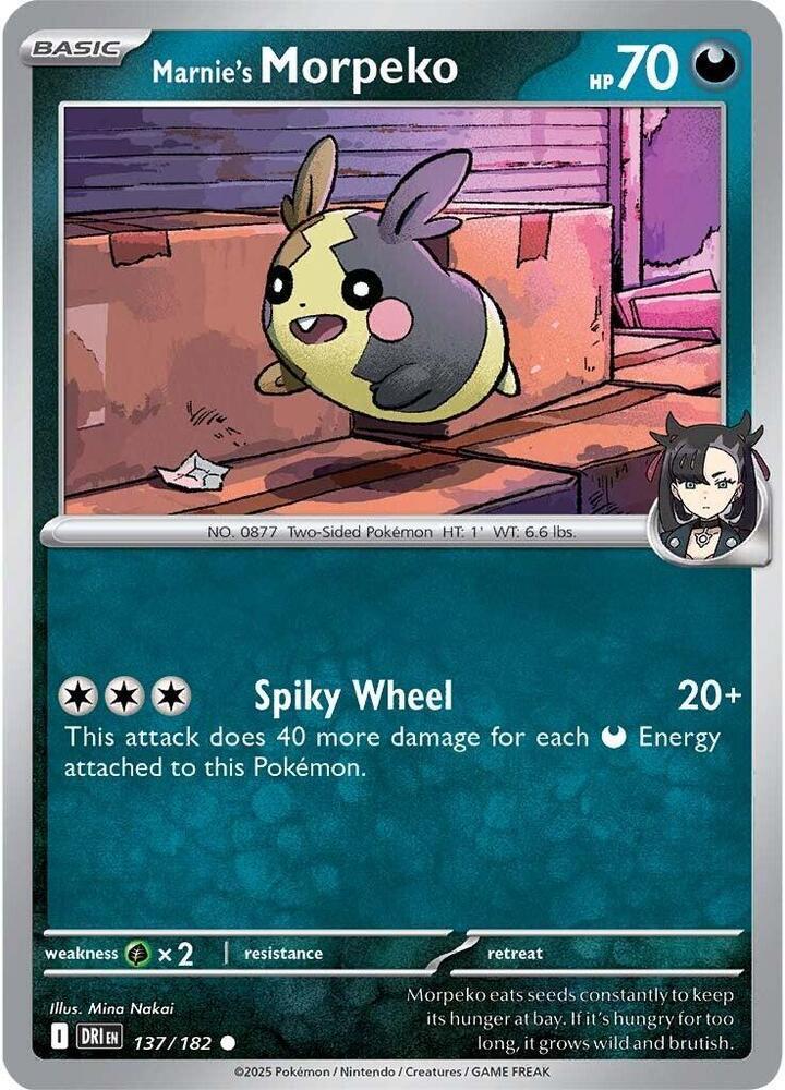Marnie's Morpeko #137 — Destined Rivals English Pokémon card