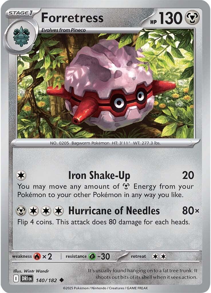 Forretress #140 — Destined Rivals English Pokémon card