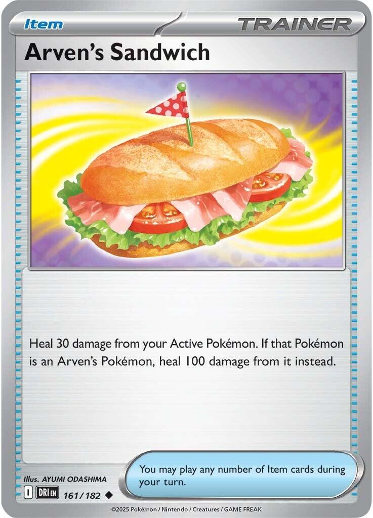 Arven's Sandwich #161 — Destined Rivals English Pokémon card