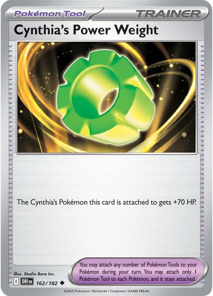 Cynthia's Power Weight #162 — Destined Rivals English Pokémon card
