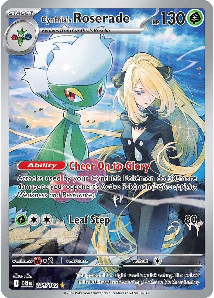 Cynthia's Roserade #184 — Destined Rivals English Pokémon card