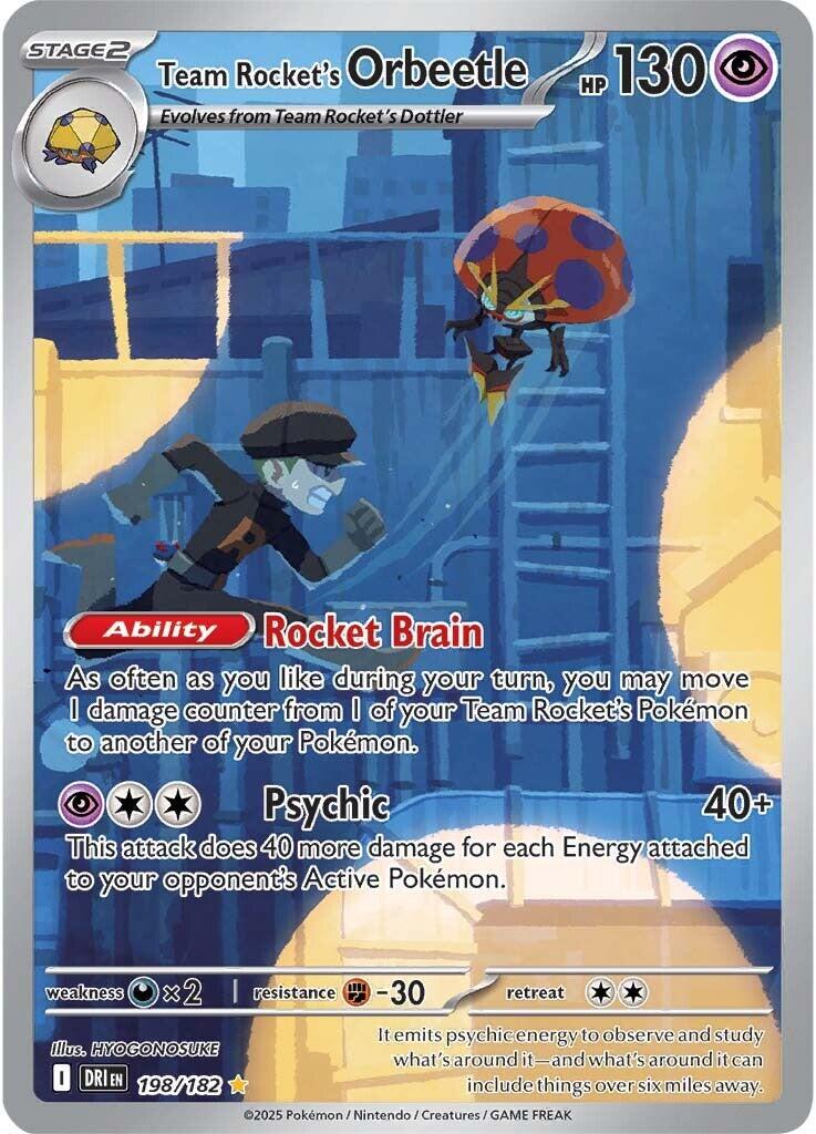 Team Rocket's Orbeetle #198 — Destined Rivals English Pokémon card
