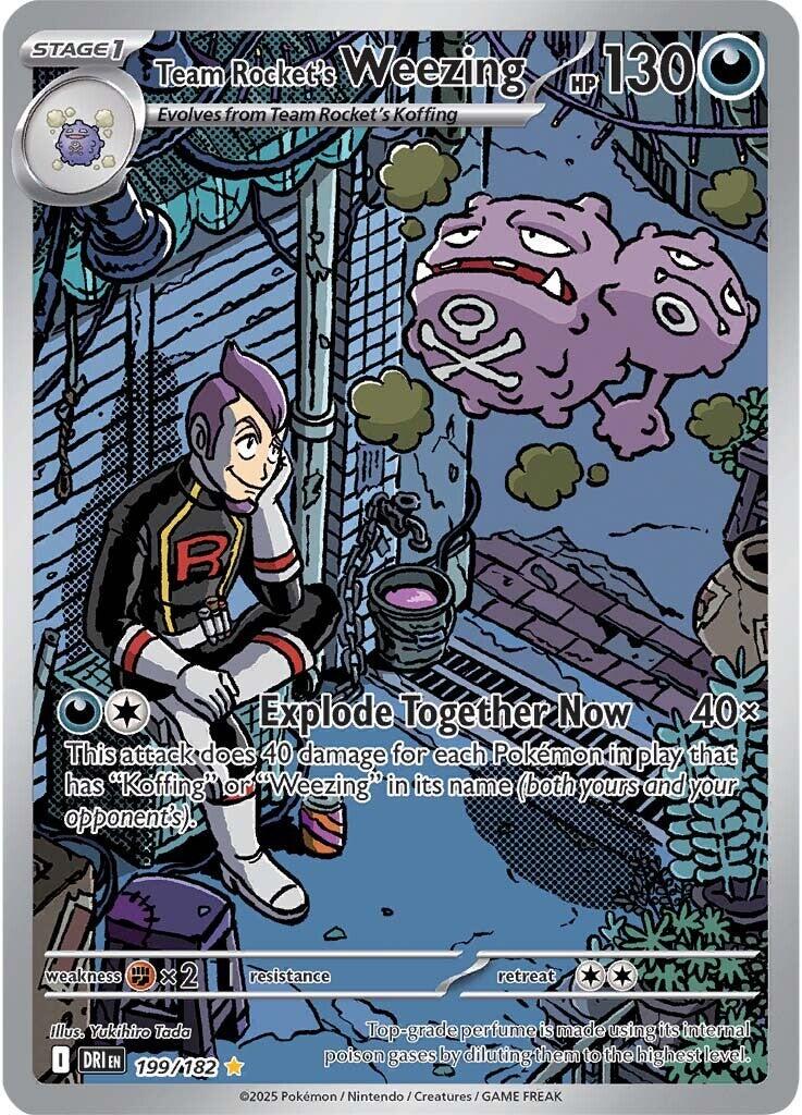 Team Rocket's Weezing #199 — Destined Rivals English Pokémon card