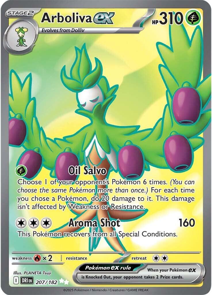 Arboliva ex #207 — Destined Rivals English Pokémon card