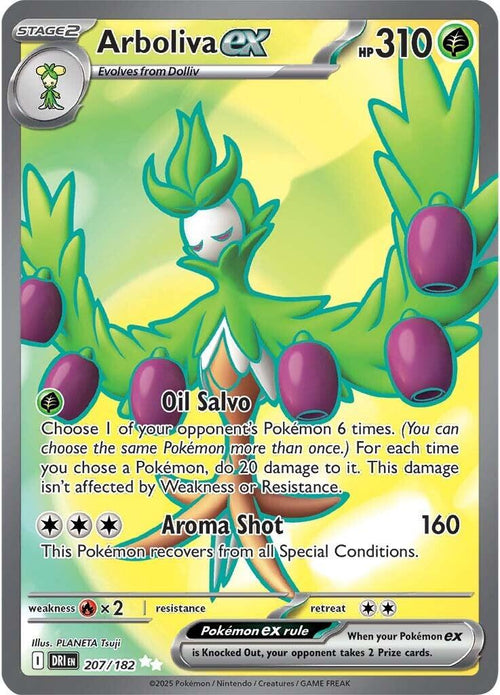 Arboliva ex #207 — Destined Rivals English Pokémon card