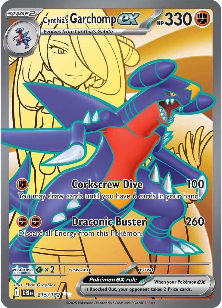Cynthia's Garchomp ex #215 — Destined Rivals English Pokémon card