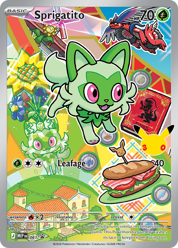 Sprigatito MEP 061 First Partner Series 3 Pokémon card