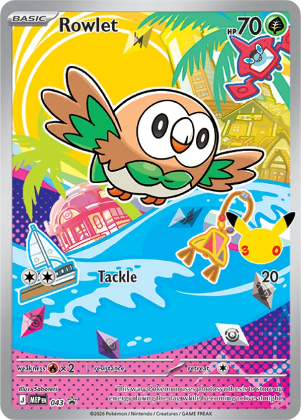 Rowlet MEP 043 First Partner Series 1 Pokémon card