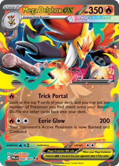 Mega Delphox ex 8 Pitch Black Pokémon card