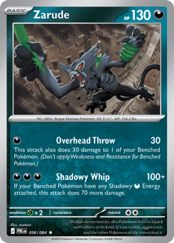 Zarude 56 Pitch Black Pokémon card