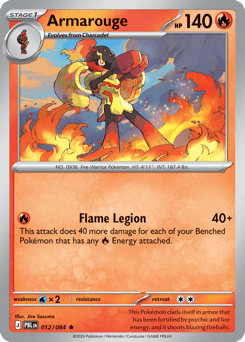 Armarouge 12 Pitch Black Pokémon card