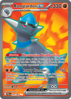 Rampardos ex 100 Pitch Black Pokémon card