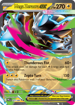 Mega Zeraora ex 27 Pitch Black Pokémon card