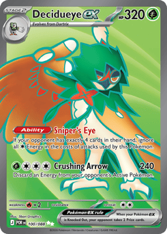 Decidueye ex 100 Perfect Order Pokémon card